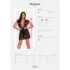 Сексуальный халат Obsessive Romanesa, L/XL, полупрозрачный, черный , фото №7 — секс шоп Украина, NO TABOO