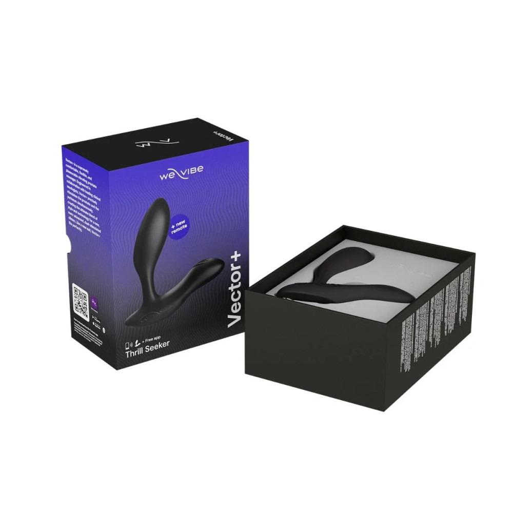 Массажер простаты смарт Vector+ Charcoal от We-Vibe (Вивайб) черный, 10.6 х 3 см фото №2 — секс игрушки: Украина, NO TABOO
