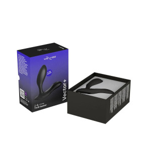 Масажер простати смарт Vector+ Charcoal від We-Vibe (Вівайб) чорний, 10.6 х 3 см - No Taboo