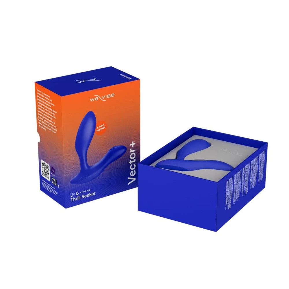 Массажер простаты смарт Vector+ Royal Blue от We-Vibe (Вивайб) синий, 10.6 х 3 см фото №2 — секс игрушки: Украина, NO TABOO