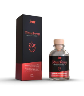 Масажний гель Intt Strawberry, 30 мл, зі смаком та ароматом полуниці - No Taboo