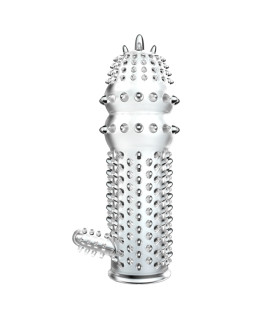 Насадка на пеніс Baile Penis Sleeve рельєфна, прозора, 12.8 х 3.5 см - No Taboo