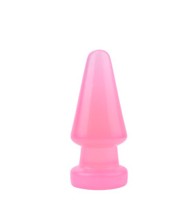 Анальная пробка-конус гигантская, Chisa HI-Rubber розовая, 17 х 7 см - No Taboo