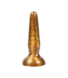 Анальная пробка Chisa золотая, 11 х 2.3 см - No Taboo