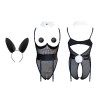 Сексуальный костюм зайки UPKO Bunny Girl Bodysuit с открытой грудью, черный, М, фото №1 — секс шоп Украина, NO TABOO
