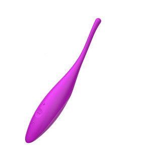 Вибратор для точечной стимуляции Satisfyer Twirling Joy с приложением, фиолетовый, 18 х 3 см - No Taboo