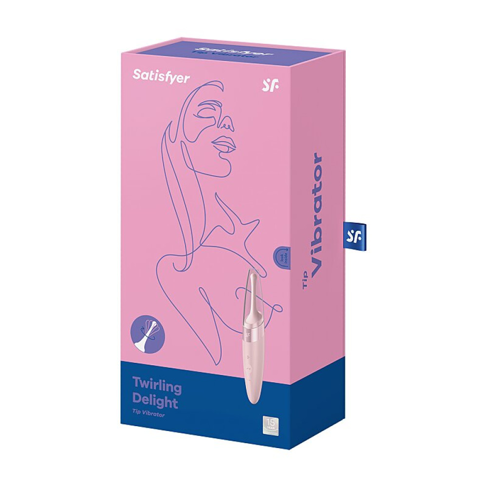 Вибратор для клитора Satisfyer Twirling Delight точечная стимуляция, розовый, 16.8 х 3 см фото №2 — секс игрушки: Украина, NO TABOO