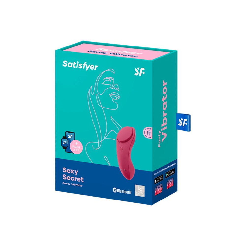 Вибратор в трусики Satisfyer Sexy Secret с приложением, бордовый, 8.6 х 3.9 см фото №2 — секс игрушки: Украина, NO TABOO