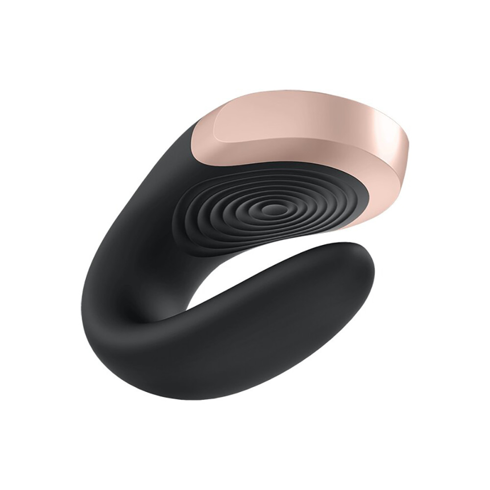 Вибратор для пар Satisfyer Double Love с приложением и пультом, черный, 8.6 х 4.2 см фото №3 — секс игрушки: Украина, NO TABOO