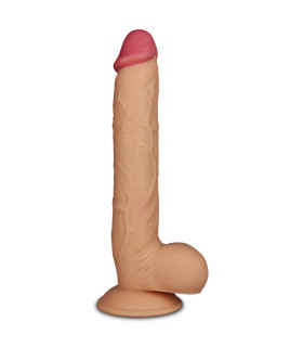 Фаллоимитатор реалистичный на присоске LoveToy бежевый, 27.5 х 4.3 см - No Taboo