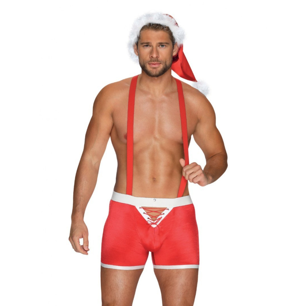 Эротический костюм Санта Клауса Obsessive красно-черный, L|XL, фото №0 — секс шоп Украина, NO TABOO