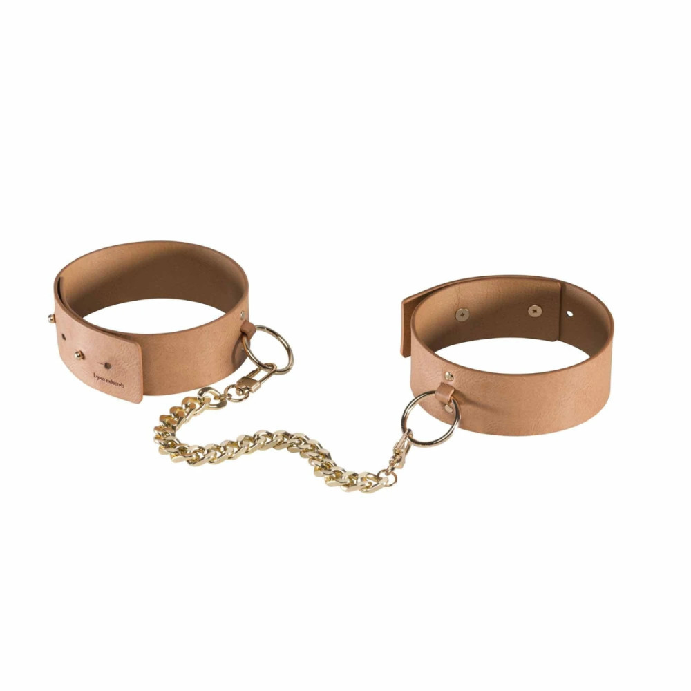 Ошейник двойной с цепочкой MAZE Bijoux Indiscret бежевый, OS, фото №0 — секс шоп Украина, NO TABOO
