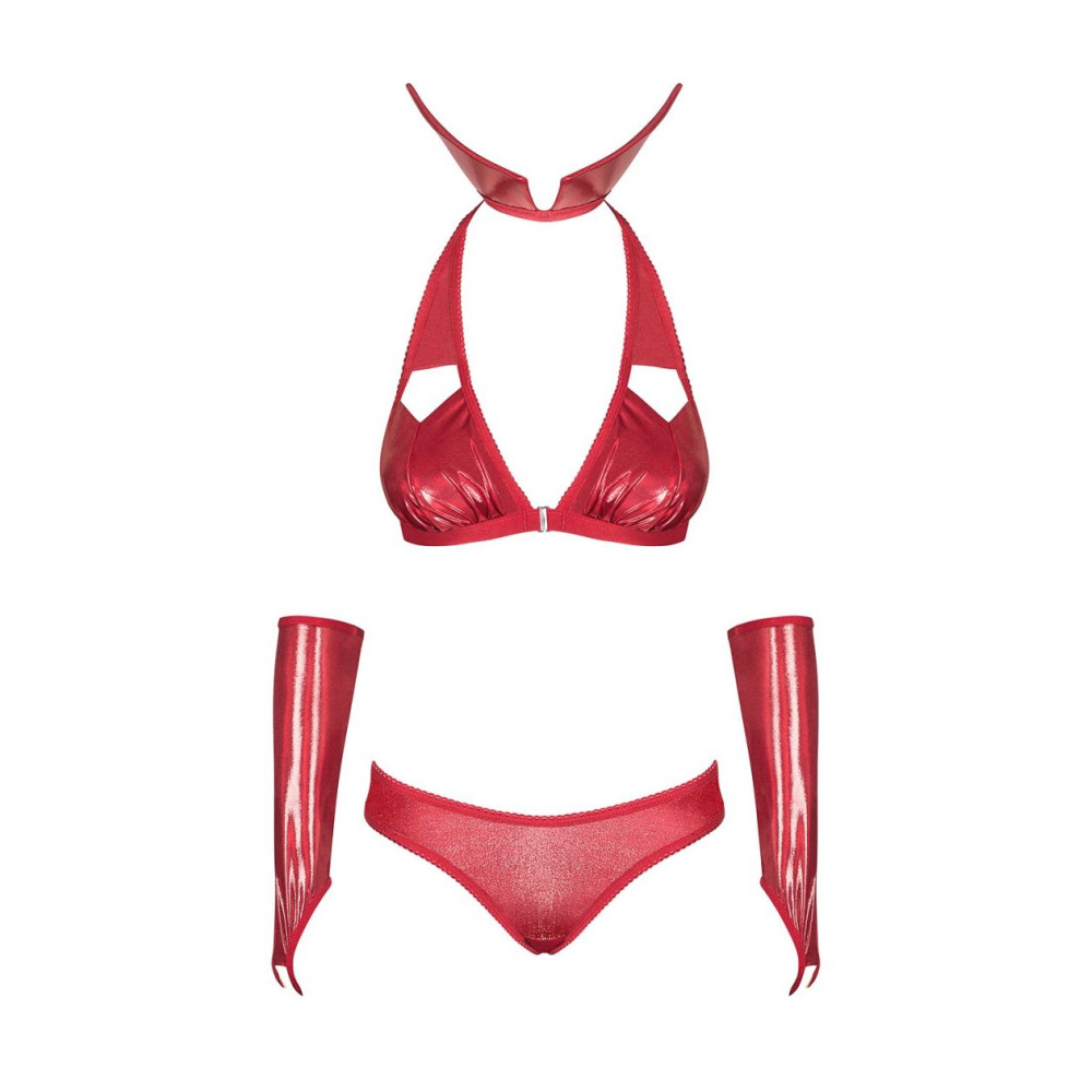 Костюм вампира эротический Obsessive красный, L/XL, фото №3 — секс шоп Украина, NO TABOO