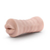 Мастурбатор-рот Blush M for Men Angie с виброкулей, бежевый, 12.9 х 4.3 см фото №4 — секс игрушки: Украина, NO TABOO