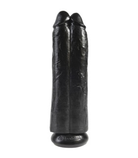 Двойной фаллоимитатор черный King Cock 11 Two Cocks One Hole - No Taboo