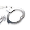 Наручники FFSLE Metal Handcuff серебряные, 2 ключика, фото №3 — секс шоп Украина, NO TABOO