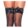 Чулки в сеточку One Size Violet Fishnet Thigh High Stockings от Leg Avenue, черны, фото №3 — секс шоп Украина, NO TABOO