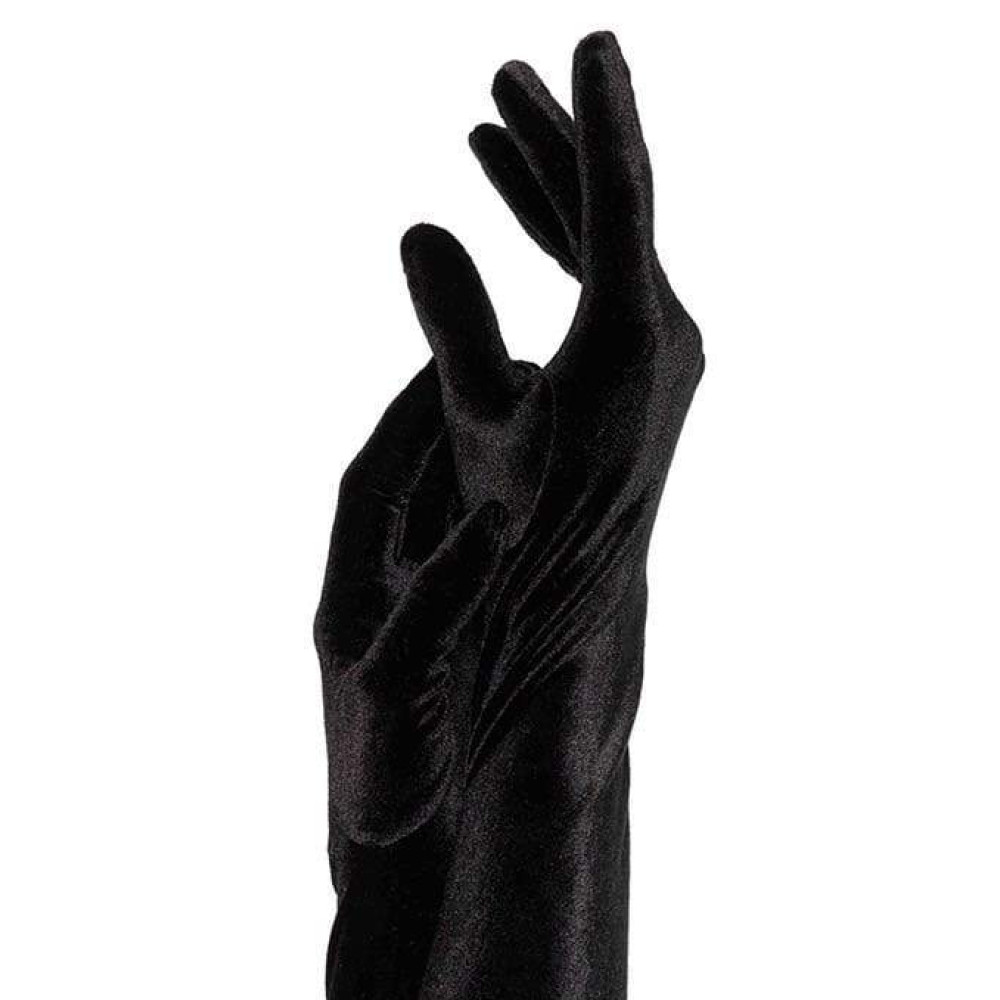 Перчатки сексуальные Stretch Velvet Opera Length Gloves от Leg Avenue, черные, фото №2 — секс шоп Украина, NO TABOO
