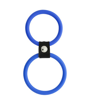 Эрекционное кольцо двойное Dream Toys синее, 12 х 5 см - No Taboo