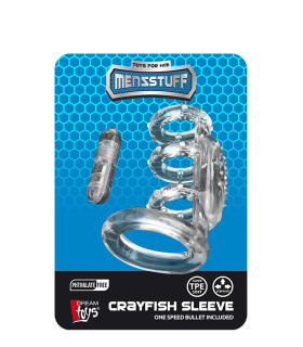 Насадка с вибрацией на член Dream Toys из колец, прозрачная, 7.8 х 3.2 см - No Taboo