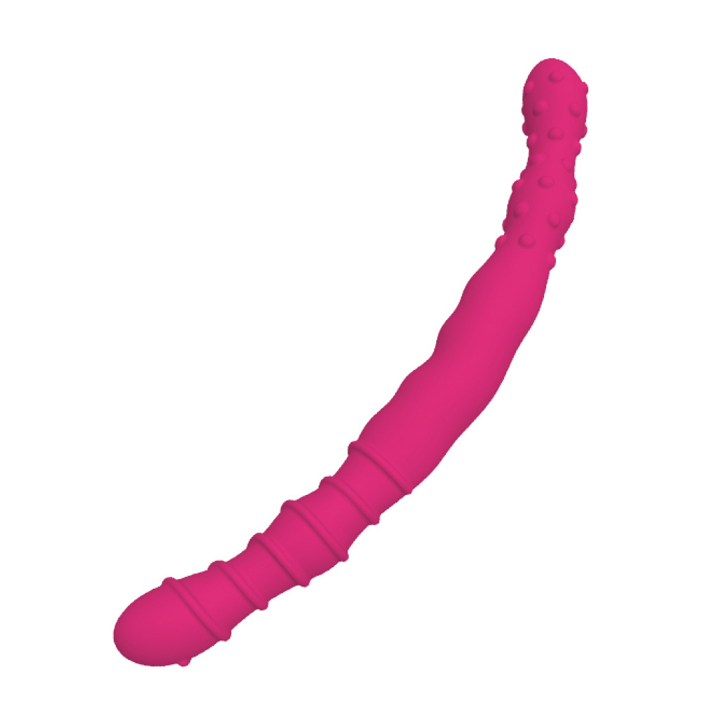 Двойной фаллоимитатор рельефный Dream Toys розовый, 33.5 х 3.5 см фото №0 — секс игрушки: Украина, NO TABOO