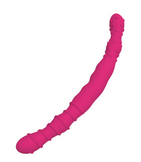 Двойной фаллоимитатор рельефный Dream Toys розовый, 33.5 х 3.5 см - No Taboo