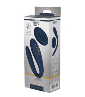Вібратор для пар Dream Toys з дистанційним пультом, синій, 20 х 2.4 см - No Taboo