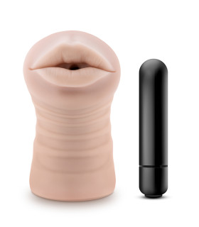Мастурбатор-рот с вибрацией Blush бежевый, 13.3 х 3.1 см - No Taboo