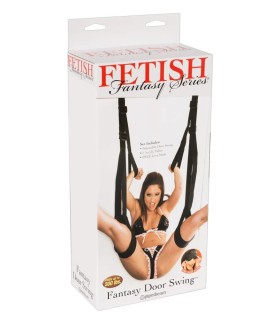Секс-гойдалка Pipedream Fetish Fantasy з кріпленням до дверей, чорна, 160 см - No Taboo