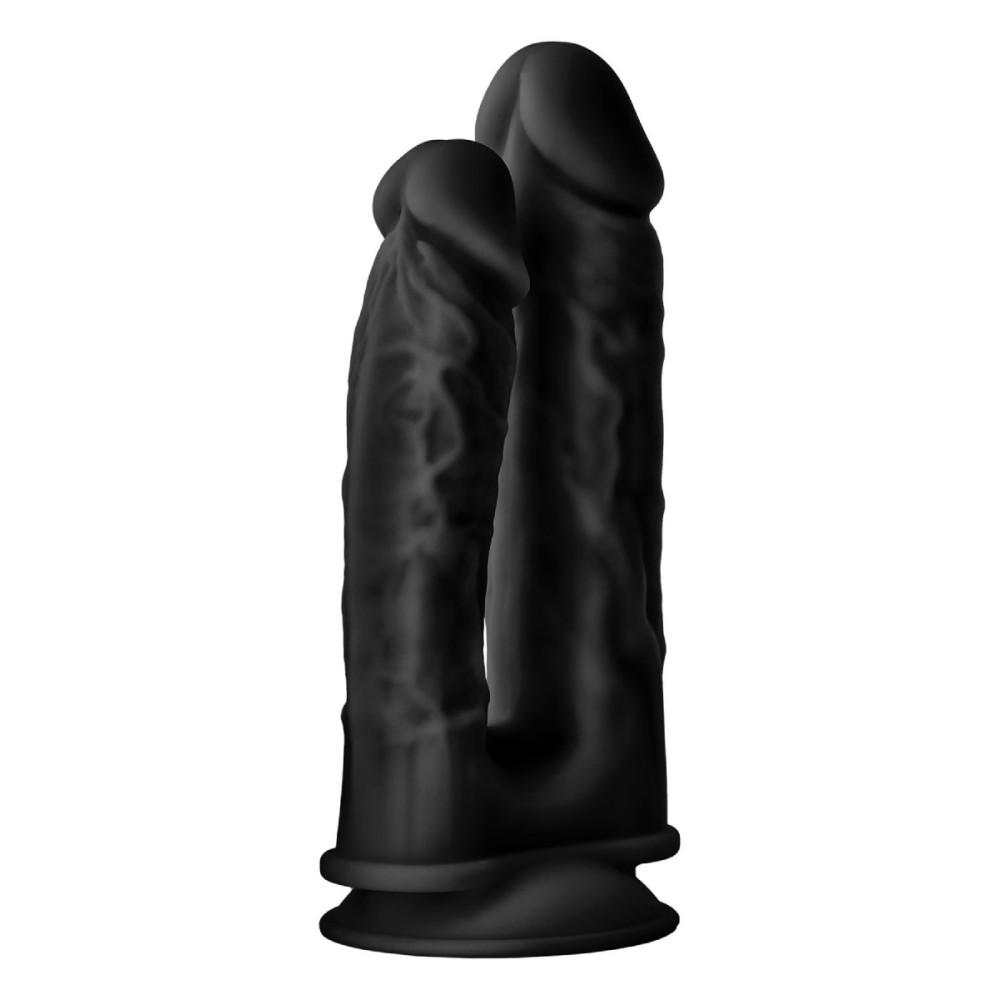 Двойной фаллоимитатор реалистичный Dream Toys Real Love, термоактивный, черный фото №3 — секс игрушки: Украина, NO TABOO