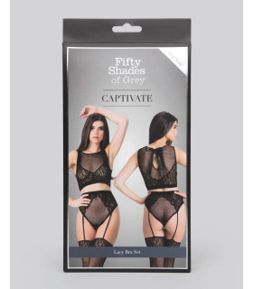Сексуальный комплект в сеточку Fifty Shades of Grey черный, One Size - No Taboo
