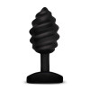 Анальная пробка с вибрацией рельефная Gvibe черная, 10.5 х 3.9 см фото №1 — секс игрушки: Украина, NO TABOO