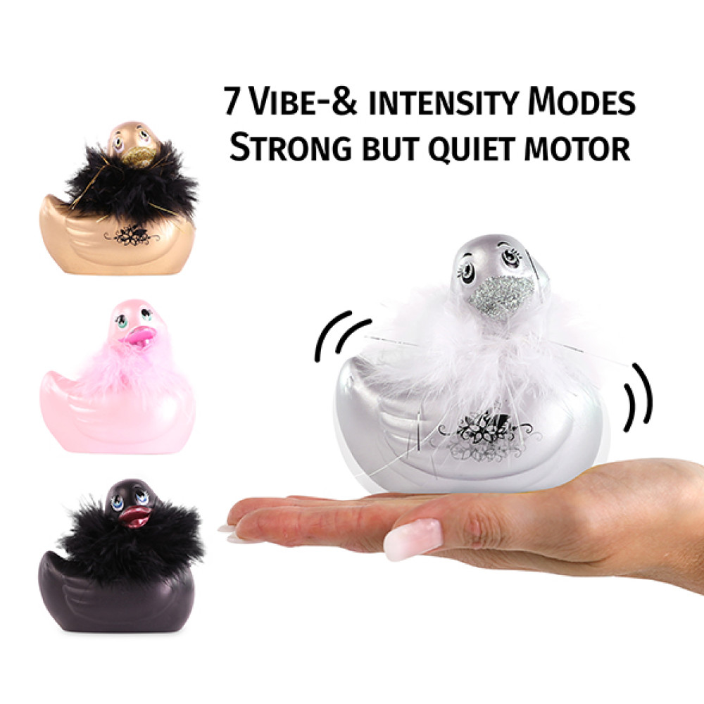 Вибратор уточка I Rub My Duckie, серебро фото №6 — секс игрушки: Украина, NO TABOO