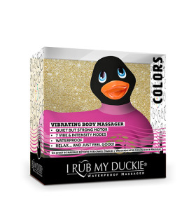 Уточка вибратор I Rub My Duckie полосатая, розовая - No Taboo