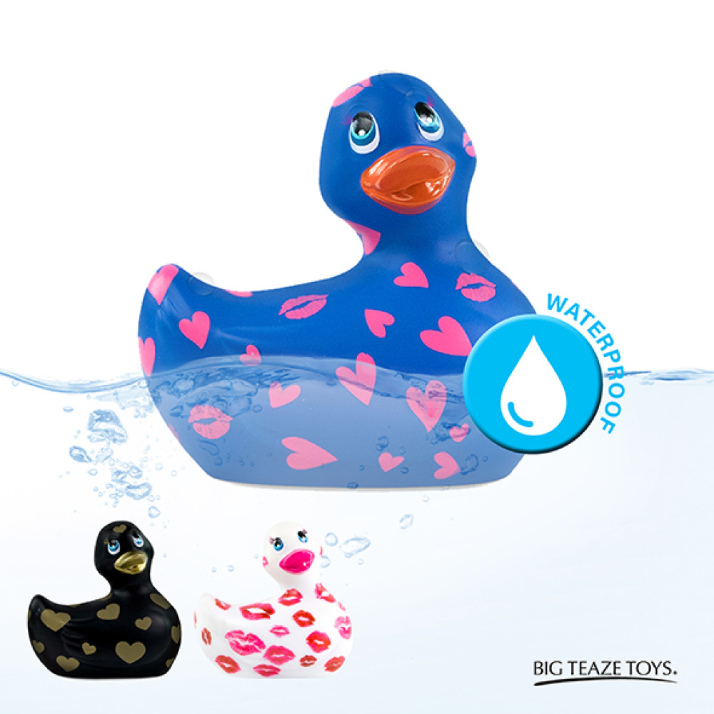 Уточка вибратор I Rub My Duckie фиолетовая с розовым узором фото №6 — секс игрушки: Украина, NO TABOO