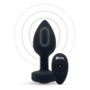 Анальная пробка с камнем с вибрацией M/L B-Vibe с дистанционным пультом управления, черная, 10.5 х 4 см фото №1 — секс игрушки: Украина, NO TABOO