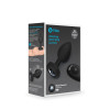 Анальная пробка с камнем с вибрацией M/L B-Vibe с дистанционным пультом управления, черная, 10.5 х 4 см фото №2 — секс игрушки: Украина, NO TABOO