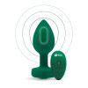 Анальная пробка с камнем с вибрацией M/L B-Vibe с дистанционным пультом управления, зеленая, 10.5 х 4 см фото №1 — секс игрушки: Украина, NO TABOO