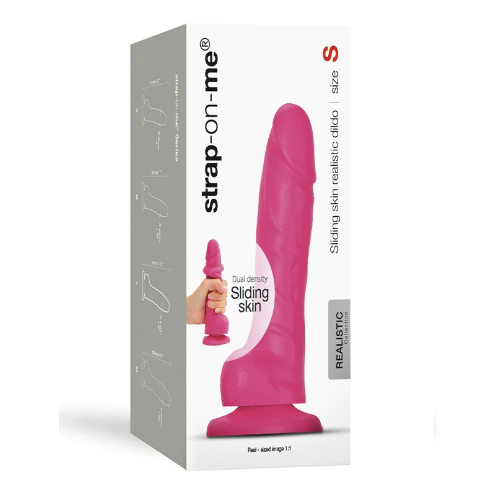 Фаллоимитатор реалистичный размер S Strap-On-Me на присоске, розовый, 17 х 3.6 см фото №2 — секс игрушки: Украина, NO TABOO