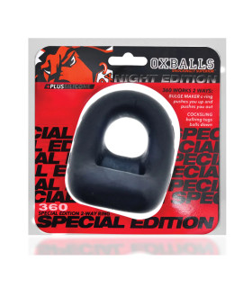 Эрекционное кольцо Oxballs 360 черное, 5 х 2.5 см - No Taboo