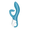 Вибратор-кролик Satisfyer Embrace Me с тройным клиторальным отростком, голубой, 21.2 х 4.6 см фото №3 — секс игрушки: Украина, NO TABOO
