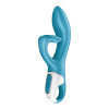 Вибратор-кролик Satisfyer Embrace Me с тройным клиторальным отростком, голубой, 21.2 х 4.6 см фото №1 — секс игрушки: Украина, NO TABOO