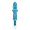 Вибратор-кролик Satisfyer Embrace Me с тройным клиторальным отростком, голубой, 21.2 х 4.6 см фото №5 — секс игрушки: Украина, NO TABOO