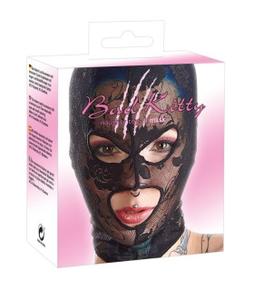 Кружевная маска на голову в отверстиями для глаз и рта Bad Kitty «Mask Lace» - No Taboo