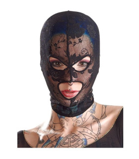 Кружевная маска на голову в отверстиями для глаз и рта Bad Kitty «Mask Lace» - No Taboo