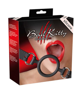 Кляп-кольцо расширитель Bad Kitty черный, 5 см - No Taboo