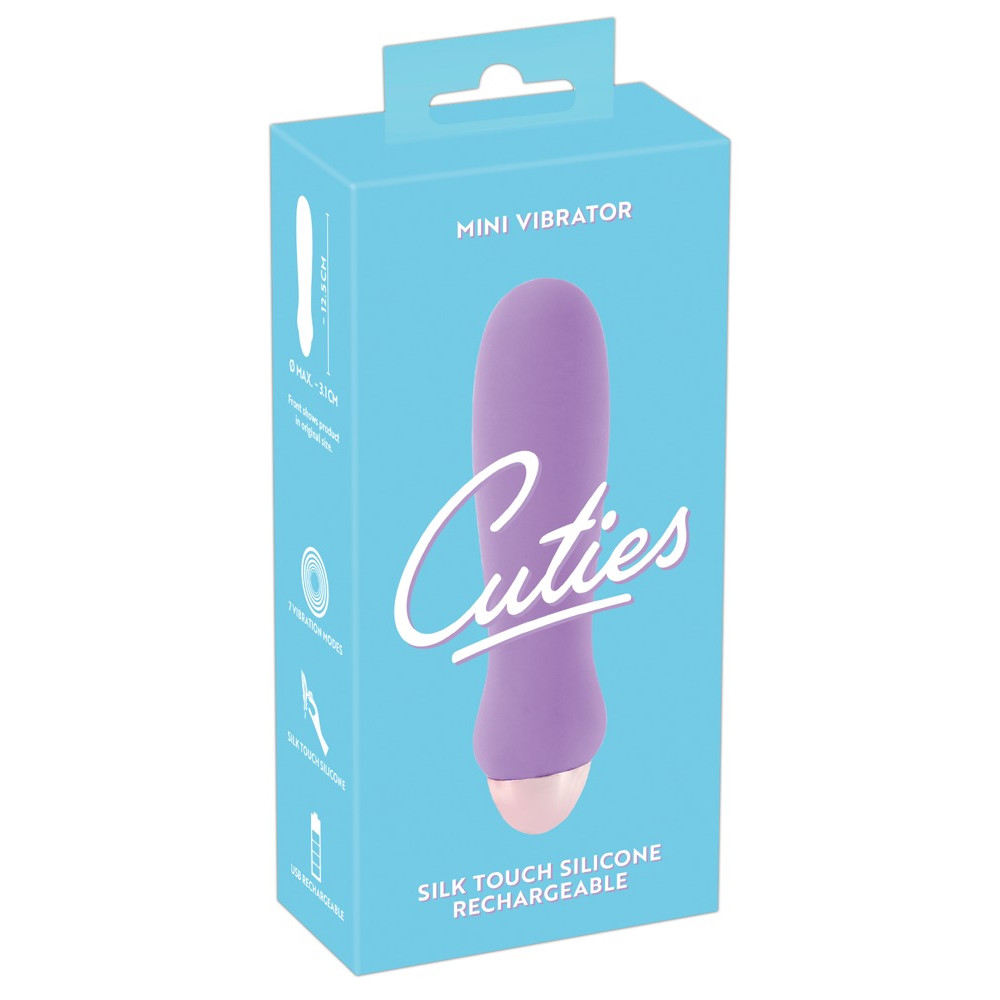 Мини-вибратор Cuties фиолетовый, 12.5 х 3.1 см фото №2 — секс игрушки: Украина, NO TABOO