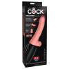 Вибратор реалистичный с фрикциями и подогревом King Cock Plus бежевый, 27.1 х 3.6 см фото №1 — секс игрушки: Украина, NO TABOO