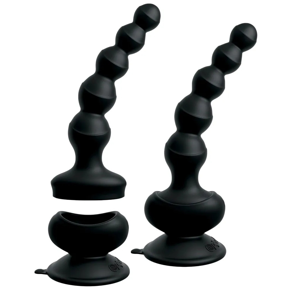 Анальная елочка с вибрацией 3Some Wall Banger Beads черная, 16.8 х 3.8 см фото №5 — секс игрушки: Украина, NO TABOO