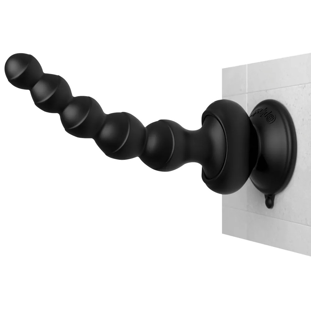 Анальная елочка с вибрацией 3Some Wall Banger Beads черная, 16.8 х 3.8 см фото №6 — секс игрушки: Украина, NO TABOO